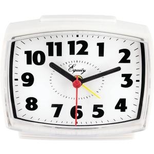 Equity 33100 Electric Silent Analog Alarm Clock with Lighted Dial