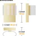 URSOLA Wall Sconce LED Wall Lamp with Oval Linear Sleek Lampshade 110 Volt Hardwired Wall Light 4000K Sconces Wall Lighting (Gold)