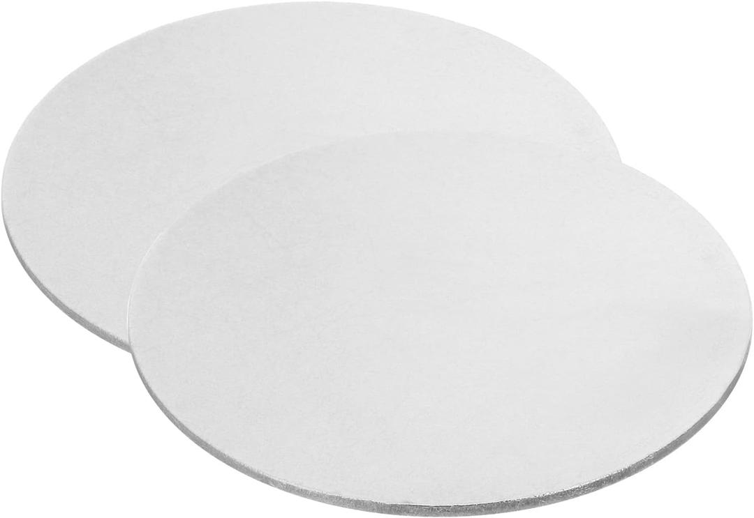 PATIKIL 80mm Steel Disc, 2Pcs Metal Stamping Blanks Tags Circle Round Metal Plate Strike DIY 304 Stainless Steel for Laser Engraving Stamping Craft Name Tag