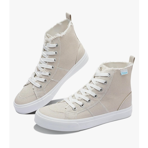 Obtaom Womens/Mens high top Canvas Shoes Play mid Calf Fashion Sneaker Casual lace up hi top Washed Canvas Shoes. Size 9