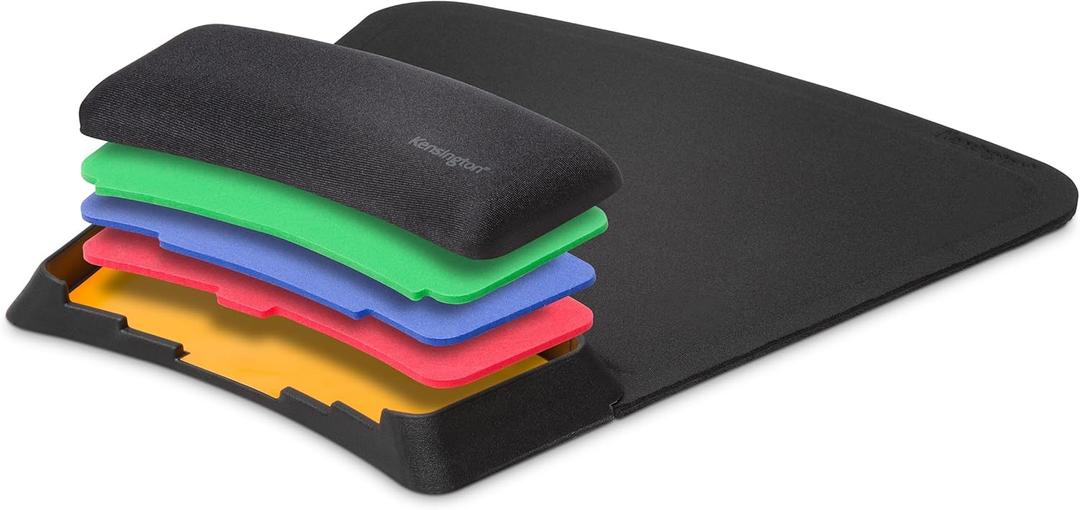 Kensington SmartFit Mouse Pad with Ergonomic Wrist Rest (K55793AM), Black, 10.4" x 10.3"