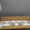 Bathroom Vanity Lights 5-Light Gold Modern Crystal Vanity Light Fixtures Over Mirror Crystal Bathroom Vanity Lighting Fixtures (Gold Round)
