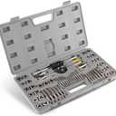 Orion Motor Tech 60 PCS Tap and Die Set Metric and Standard Sizes Included Tap Die Kit Metric and SAE for Threading and Rethreading Internal and External Threads