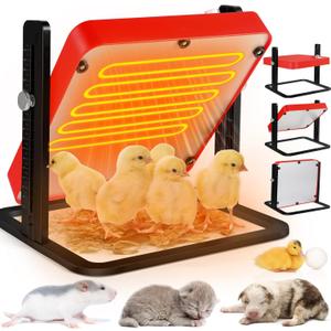Tepsmigo Chicken Coop Heater, Chicken Heater, Brooder Plate for Chicken Coop Accessories, with Adjustable Temp, Height and Angle, Chicken Heater for Coop, Temp Pet Warmer for Ducklings Kitten Puppy