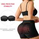 Nebility Butt Lifting Shapewear with Butt Pads - Padded Underwear for Women Booty Lifter Shorts Lace Hip Enhancer (Black, M)