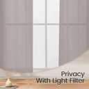 Extra Long Sheer Curtains, Light Filtering Grommet High Ceiling Drapes, 2 Story Curtains for Living Room and Loft(1 Panel, Brown, 52"x168")