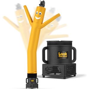 LookOurWay Air Dancers Wacky Waving Inflatable Tube Guy - 7ft Tall Inflatable Advertising Waving Dancing Man with Sky Dancer Blower - Yellow