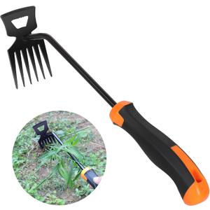 SIXCAR Weed Remover Tool,Portable Garden Weeder Tool,New Manganese Steel Weeding Tools,for Hand Weeder for Vegetable Gardening Backyard Farm Planting & Uprooting Weeding Tool (Rubber 6-Tooth)