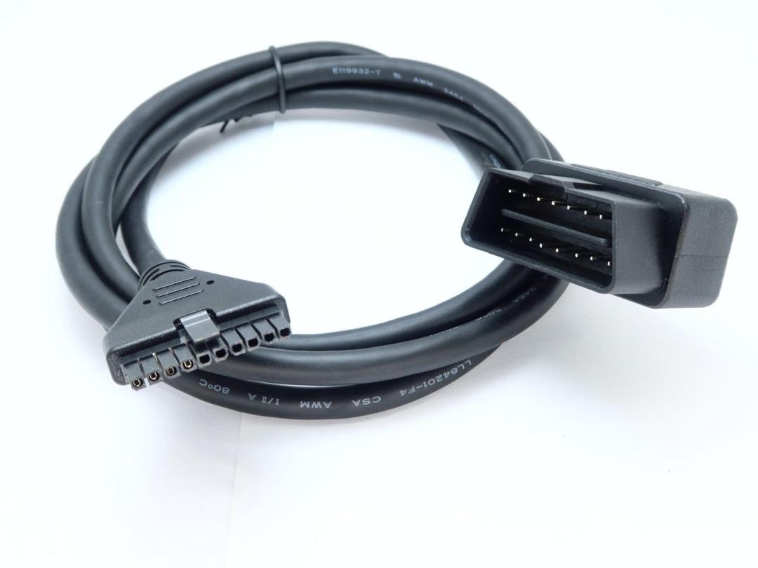 OBD2 Cable for PT30 ELD Logbook,ECM/DOT-Square Black Heavy Duty OBDII Cable