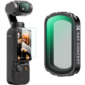 K&F Concept Magnetic Black Diffusion 1/4 Filter for DJI Osmo Pocket 3, Creative Mist Cinematic Effect Filters for Osmo Pocket 3 Creator Combo