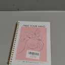 Free Your Mind Inspirational Notebooks, Abstract Boho Woman Line Art Pink Notebook, Mental Health Journal, Inspirational Gifts for Women, Mental Health Gifts, Spiral Notebook 5.5x8.3