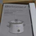 Elite Gourmet MST-250XB Electric Slow Cooker Ceramic Pot, with Adjustable Temp, Entrees, Sauces, Soups, Roasts, Stews & Dips, Dishwasher Safe (1.5 Quart, Black)