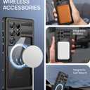 Lanhiem Magnetic for Samsung Galaxy S26 Ultra Case, IP68 Waterproof Dustproof Case, [Compatible with Magsafe] [Built-in Lens & Screen Protector] Full Body Shockproof Rugged Phone Case 6.9", Black