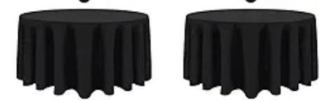 2-Pack Round 90-inch Grey Table Cloths, Solid Stain and Wrinkle Resistant Circular Tablecloth, Premium Plain Weave Polyester Fabric Table Linen Covers for Hotel, Banquet