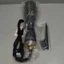 Hot Air Hair Blow Dryer Brush - 3 in 1 Negative Ionic Hairdryer Blowout Brush for Drying Straightening Volumizing - 60mm Oval Barrel fit All Hair Types - Salon Style, Smooth, Frizz-Free Results (Gold)