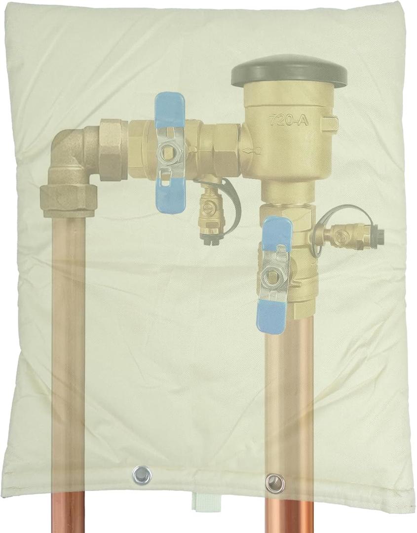 Backflow Preventer Valve Insulation Cover, 16"X20" Winter Pipe Insulation Sprinkler Valve Cover (5F), Outdoor Winter Freeze Protection Compatible with Zurn Wilkins 720A Pressure Vacuum Breaker