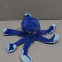 LEGEND SANDY Tough Dog Toys, Stuffed Chew Large Dog Toys to Keep Them Busy, Interactive Squeaky Tug of War Doggie Toy, Crinkle Blue Octopus