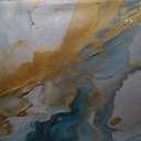 Extra Large Turquoise Wall Art Abstract Teal Wall Decor for Living Room Modern Marble Canvas Picture 30x60”, Watercolor Gold Fluid Texture Ink Painting Prints Poster Artwork Bedroom Decorations