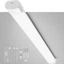 Plug in Light 4FT Linkable LED Utility Shop Light Fixture, 5000K Plug in Ceiling Light, 36W Overhead Lighting Bar for Room Workbench Cabinet Closet Garage, IP65 Waterproof TubeLight