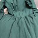 Scarlet Darkness Fall Long Sleeve Mini Dress Fishbone Renaissance Corset Dress (8, Green)