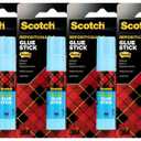 Scotch Removable Restickable Glue Stick, .49oz, Repositionable Stick, 4 Pack