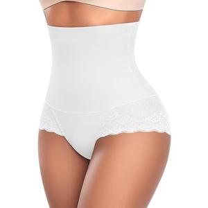 Tummy Control Shapewear Panties for Women High Waist Body Shaper Underwear Lace Shaping Girdle Briefs M