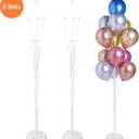 2 Sets of Balloon Stand Kit - 62in Balloon Stands with Base, Balloon Sticks, Decorations for Party Birthday Wedding Baby Shower Gender Reveal Graduation