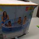 INTEX Swim Center Inflatable Family Lounge Pool: Built-In Bench Cup Holder 156 Gallon Capacity 90" x 86" x 31" Blue