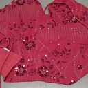 calbatic Women Sequin Cami Top Rhinestone Sparkle Sleeveless V Neck Camisole Open Back Summer Crop Top Party Clubwear, Hot Pink, M