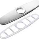 Moen 141002 Kitchen Faucet Escutcheon Deckplate for 3-Hole Installation, Chrome