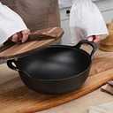 Cast Iron Wok with Handles, Grilling Wok, Use in the Oven, on the Stove, or on the Grill (8 inch)
