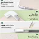 Tempered Glass Cutting Board Set, Large 12x16 Glass Cutting Board for Kitchen with 4 Non-Slip Feet, Heat & Shatter Resistant, Dishwasher Safe, Includes Bonus Sponge & Cloth,Perfect Kitchen Gift-Beige (Beige-Nano Etched Finish)