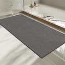 chakme Bathroom Rugs Mat 59x24, Ultra Thin Non Slip Bath Mat Quick Dry Absorbent Bath Mat for Bathroom Floor, (Dark Grey, 59"x24")