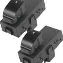 Pack of 2 Power Window Switch Control Switch, Black, Push Button Actuator, ON-OFF Operation, Replaces OE 22895545,15888174