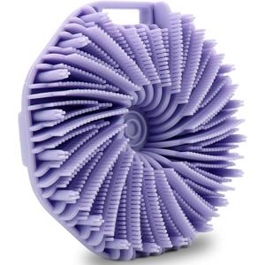 Silicone Body ScrubberExfoliating Body Scrubbers for use in Shower,Silicone Body Brush for Showering and Anti-Slippery Handles for All Skin Types (Purple)