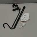 Juegoal Heavy Duty Deck Hook with 2 Inch Non Slip Clamp, 25 to 36 Inch Extended Reach Deck Hook, Adjustable Rail Pole Plant Bracket for Hanging Bird Feeder, Plants, Suet Baskets, Lanterns, Wind Chimes