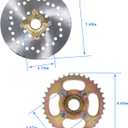 Munirater 32-inch 815mm Rear Axle Kit with Shaft Hub Chain