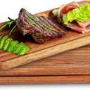 Versatile Acacia Wood Serving Trays - Set of 3 Elegant Platters for Home Decor and Hosting - Perfect for Cheese, Fruit, and Charcuterie Presentation (Large)