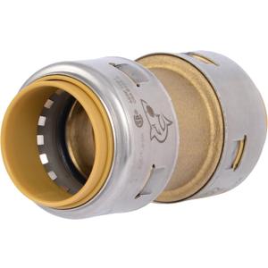 SharkBite Max 1 Inch Coupling, Push to Connect Brass Plumbing Fitting, PEX Pipe, Copper, CPVC, PE-RT, HDPE, UR020A