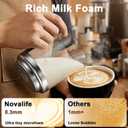 5-in-1 Electric Milk Frother, Removable Milk Frother and Steamer One-Touch for Hot and Cold Milk Froth Latte/Cappuccino/Hot Chocolate, 600W Milk Frother, Dishwasher-Safe BPA Free (black)