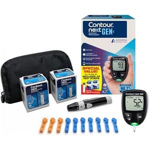 Ascensia CONTOUR NEXT GEN Blood Glucose Monitor All-In-One Kit with 20 Test Strips, Accurate Blood Sugar Monitor, Easy-to-Use Glucose Meter, Portable and Reliable Diabetes Testing Kit