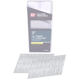 16 Gauge Angled Electrogalvanized Collated Finish Nails, 2"