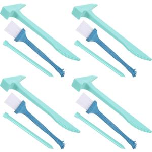 BESTonZON Dinosaur Digging Tools for Kids, Gem Dig Kit Archaeological Excavation Tool Kit Educational STEM Science Kits with Mini Hammer Chisel Brush, Gemstone Digging Tools Mining Kit for Kids