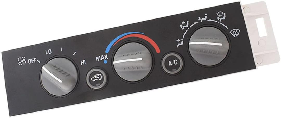 Caenagrion HVAC AC Heater Control Panel Replacement for C1500 C2500 C3500 K1500 K2500 K3500 Pickup Silverado Suburban 1996-2000, Push Button Switch, Rotary Actuator, Manual Operation, Black
