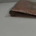 Ovesmusl Leather 3 Ring Binder Fits 8.5"x11" Letter Size Paper, 1 Inch Round Ring Binder Holds 200 Sheets, Notepad Paper Cover Loose Leaf Organizer, Brown Tree
