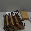 BLU MONACO 4-Tier Stackable Paper Tray | Black Metal Mesh Letter Tray File Holder | Desk Organizer for Office Organization | 14.8 x 13 x 10.9 in Workspace Document Storage