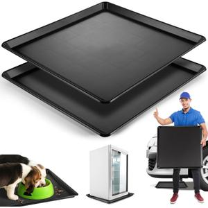 Saillong 2 Pcs Oil Drip Pan for Under Car, 22'' x 21'' Large Oil Drip Tray, Mini Fridge Drain Pan for Mini Refrigerator, Dishwasher Drain, Air Conditioners,Dog Crage Saillong 2 Pcs Oil Drip Pan for Under Car, 22'' x 21'' Large Oil Drip Tray, Mini Fridge Drain Pan for Mini Refrigerator, Dishwasher Drain, Air Conditioners,Dog Crage