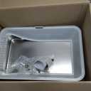 Stainless Steel Cat Litter Box, Extra Large XL Odor Free Metal Litter Box with High Sides Lid, Open Top Litter Pan Include Scoop Easy Cleaning Kitty Cat Box Anti-Urine Leakage, Non-Sticky