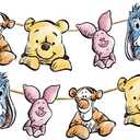 Cute Bear Banner For Baby Shower Decorations Birthday Banner Party Decoration Party Supplies(8PCS)