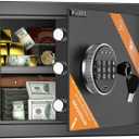 WASJOYE Home Cabinet Safe Box - Fireproof Safe with Digital Keypad Safety Key Lock, 1.2 Cu Ft Safes Box for Home Business Office Hotel Money Document Jewellery Medicine Passport Watch Storage